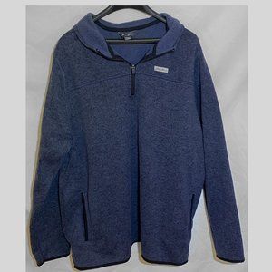 Eddie Bauer Men's 1/4 Zip Mock Neck Classic Fit Pullover Sweater Fleece Blue S